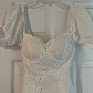 Mika & Gala white eyelet dress size 6